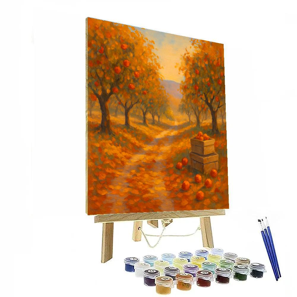 Golden Orchard Pathway Numbered painting kits