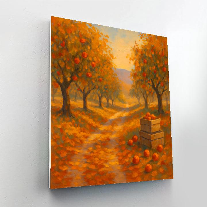 Golden Orchard Pathway Numbered painting kits