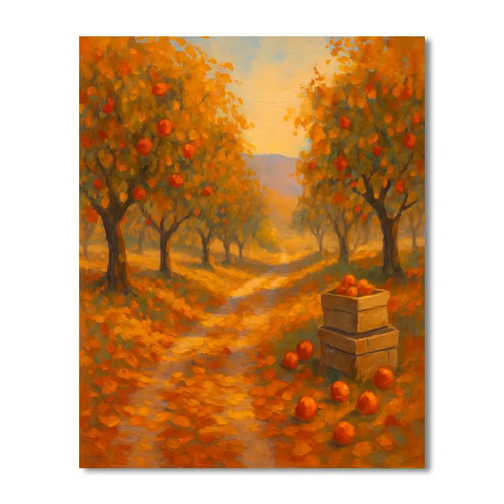 Golden Orchard Pathway Numbered painting kits