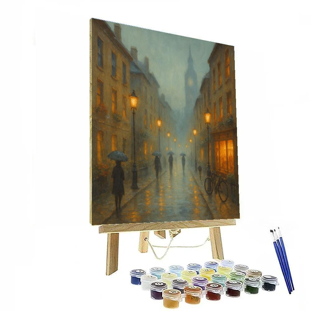 Lantern Evening On Laurel Street Number painting