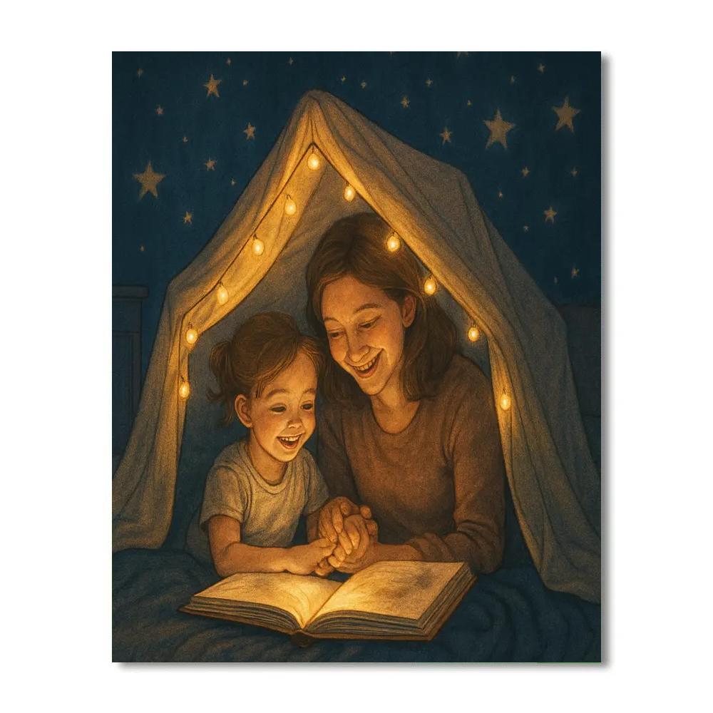 Midnight Storytime With Mom paint by color