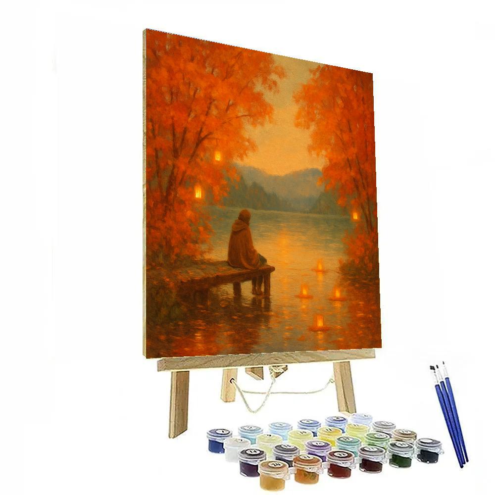 Autumn Lanterns By The Lake Paint by numbers kits