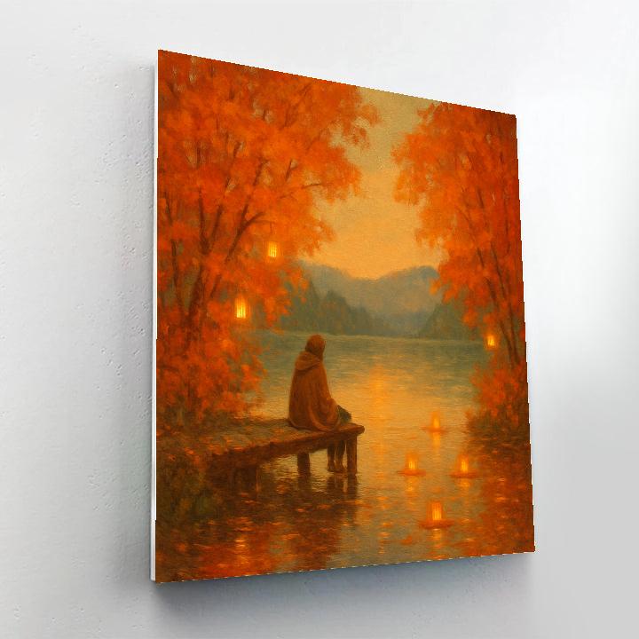 Autumn Lanterns By The Lake Paint by numbers kits