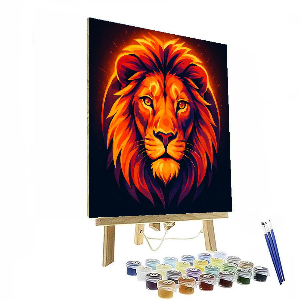 Solar Crowned Lion Pulse Paint by numbers kits