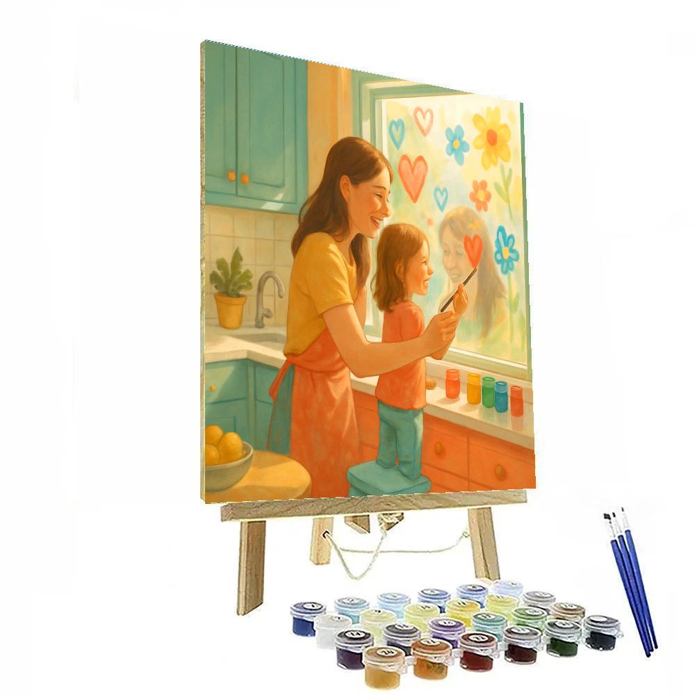Mothers Day Window Painting Paint by numbers art