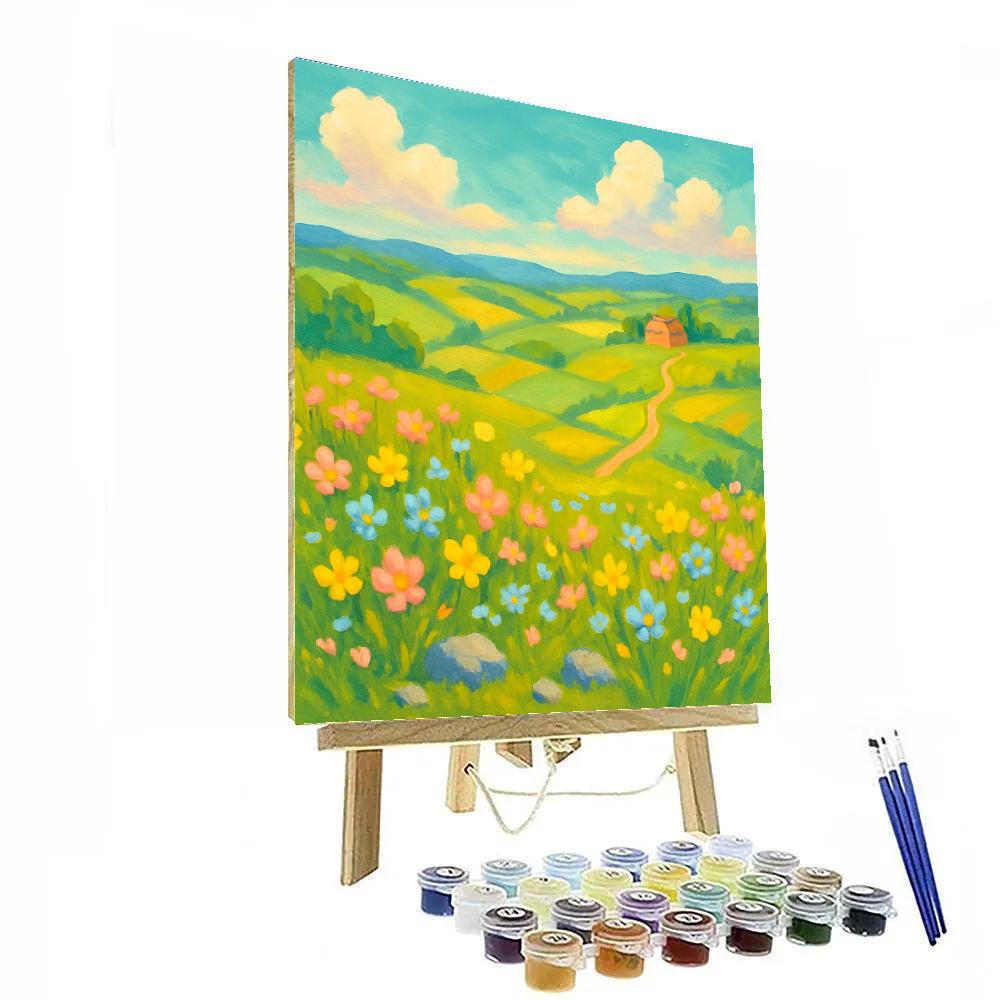 Spring Meadow Overlook Numbered painting kits