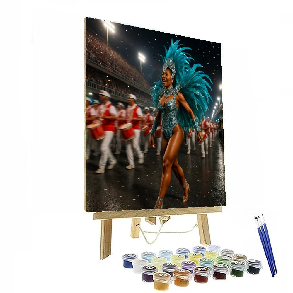 Rio Carnival Samba Parade At The Sambadrome Number painting