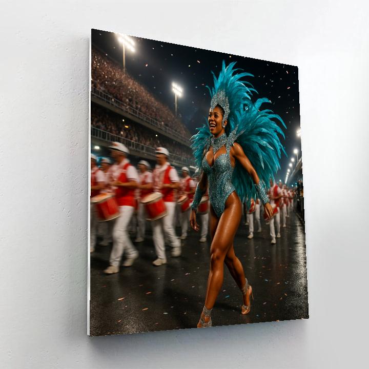 Rio Carnival Samba Parade At The Sambadrome Number painting