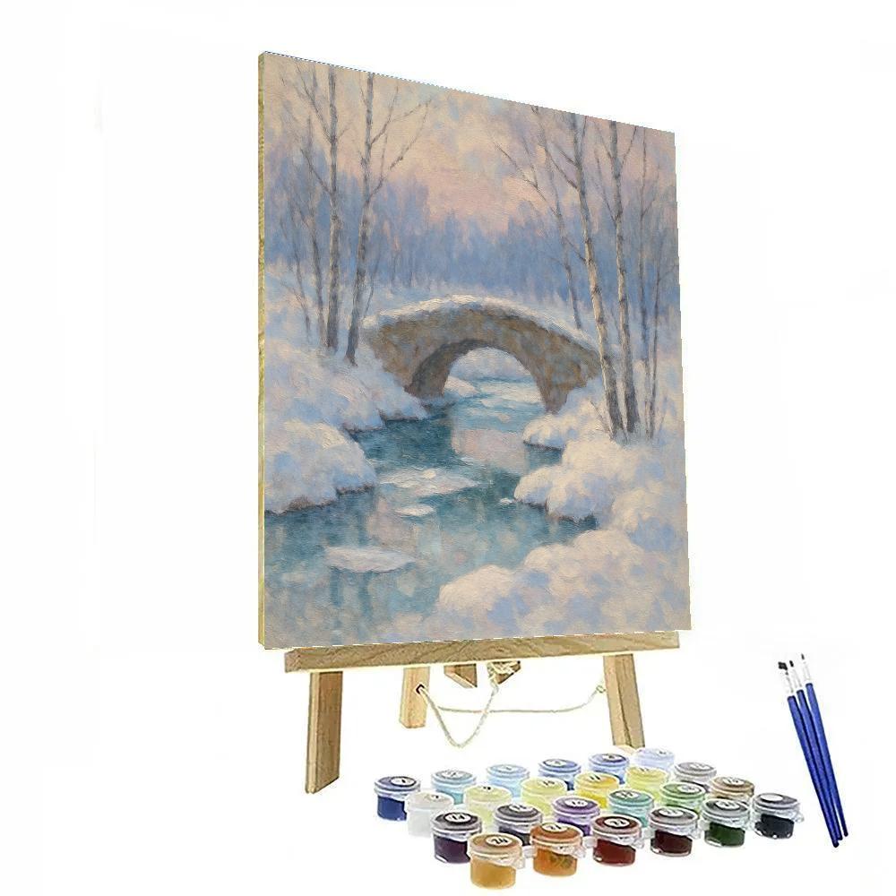 Crystal Bridge Over Quiet Creek paint by color