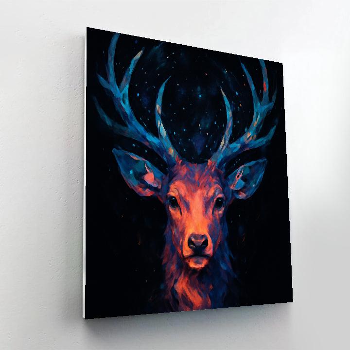 Cosmic Antlered Deer Aura Paint by numbers kits