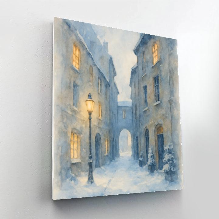 Snowy Alley With Silent Windows Paint by numbers kits