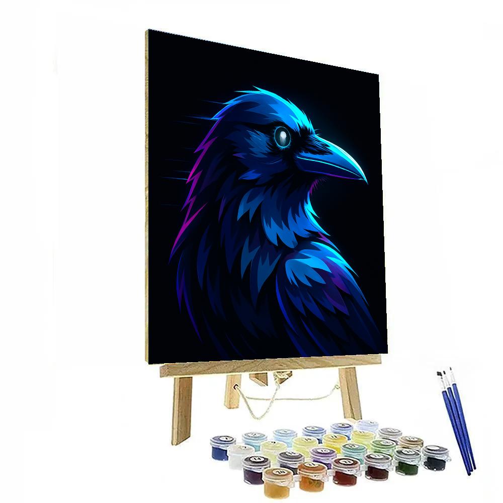 Electric Raven Flux Portrait painting number kit