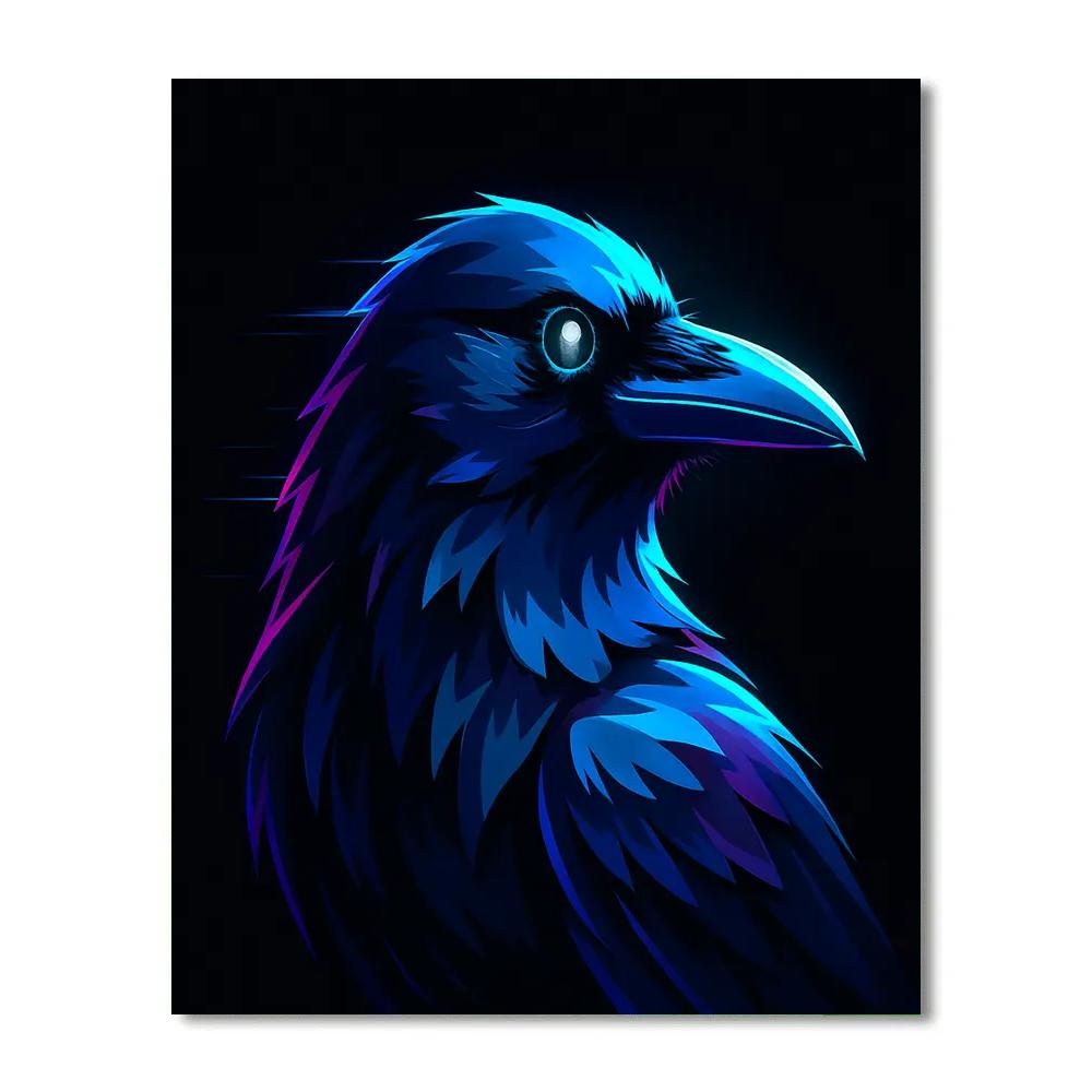 Electric Raven Flux Portrait painting number kit