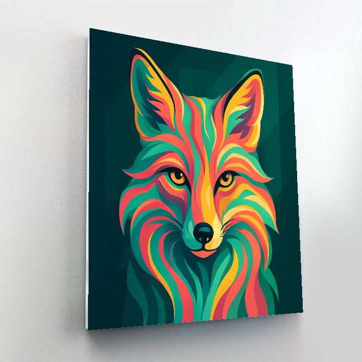 Aurora Fox Prism Veil Number painting