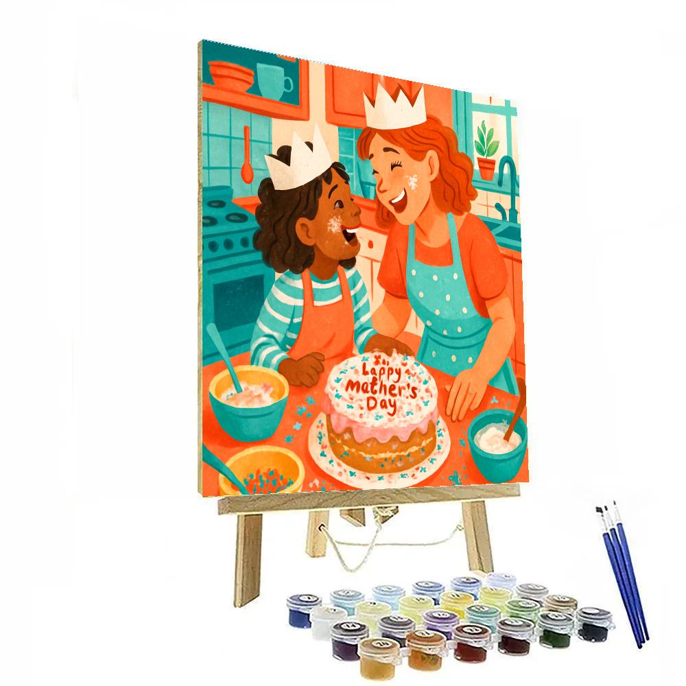 Kitchen Apron Crowns DIY paint by numbers