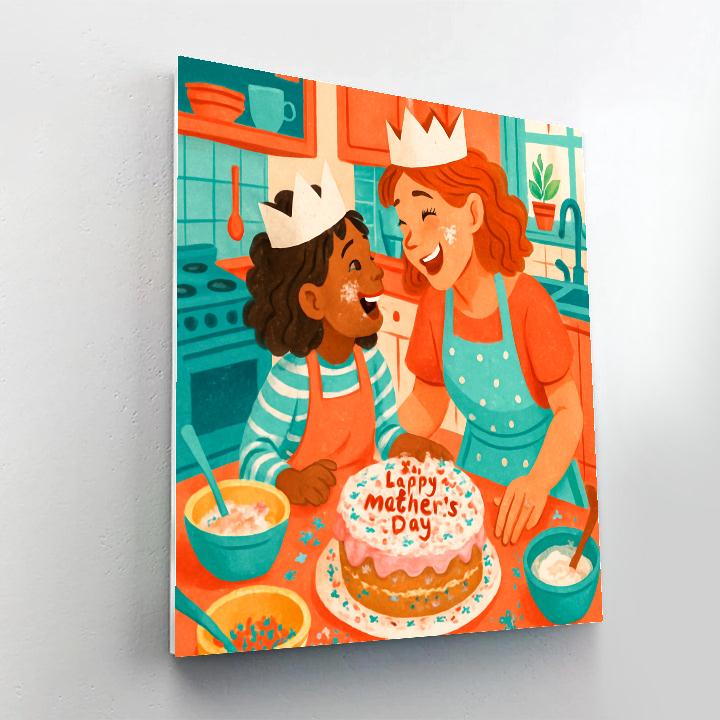 Kitchen Apron Crowns DIY paint by numbers