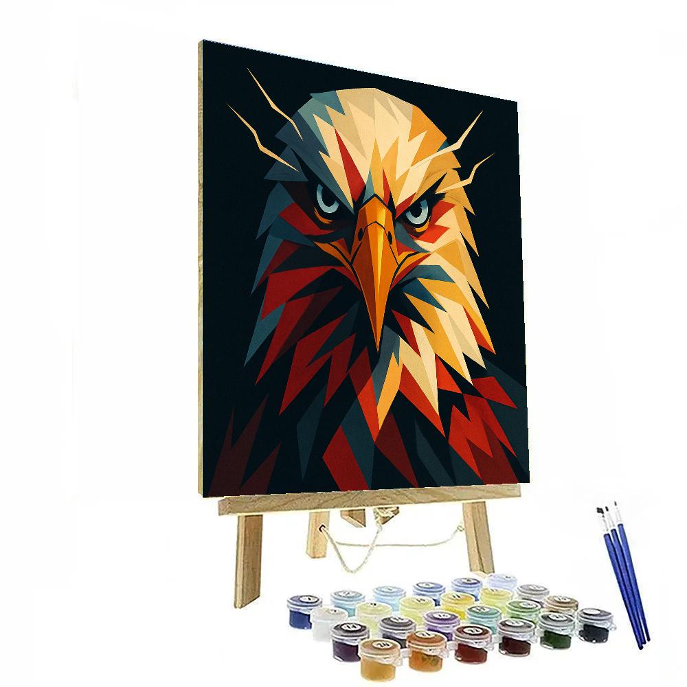 Chromatic Eagle Storm Focus Painting by numbers kit