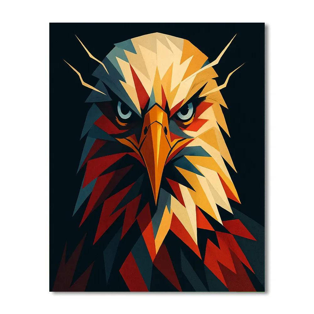 Chromatic Eagle Storm Focus Painting by numbers kit