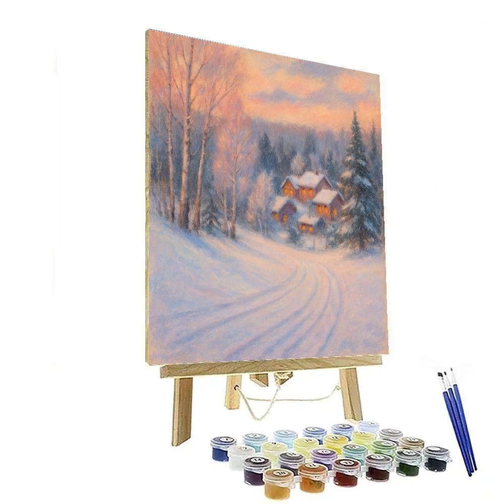 Gentle Slope With Sledding Hill Glow paint by numbers