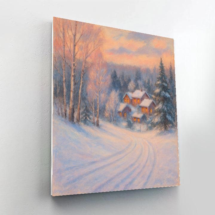 Gentle Slope With Sledding Hill Glow paint by numbers