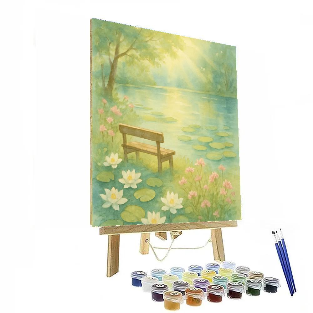 Spring Lilies On Quiet Shoreline Paint by numbers art