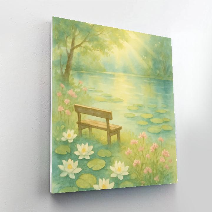 Spring Lilies On Quiet Shoreline Paint by numbers art