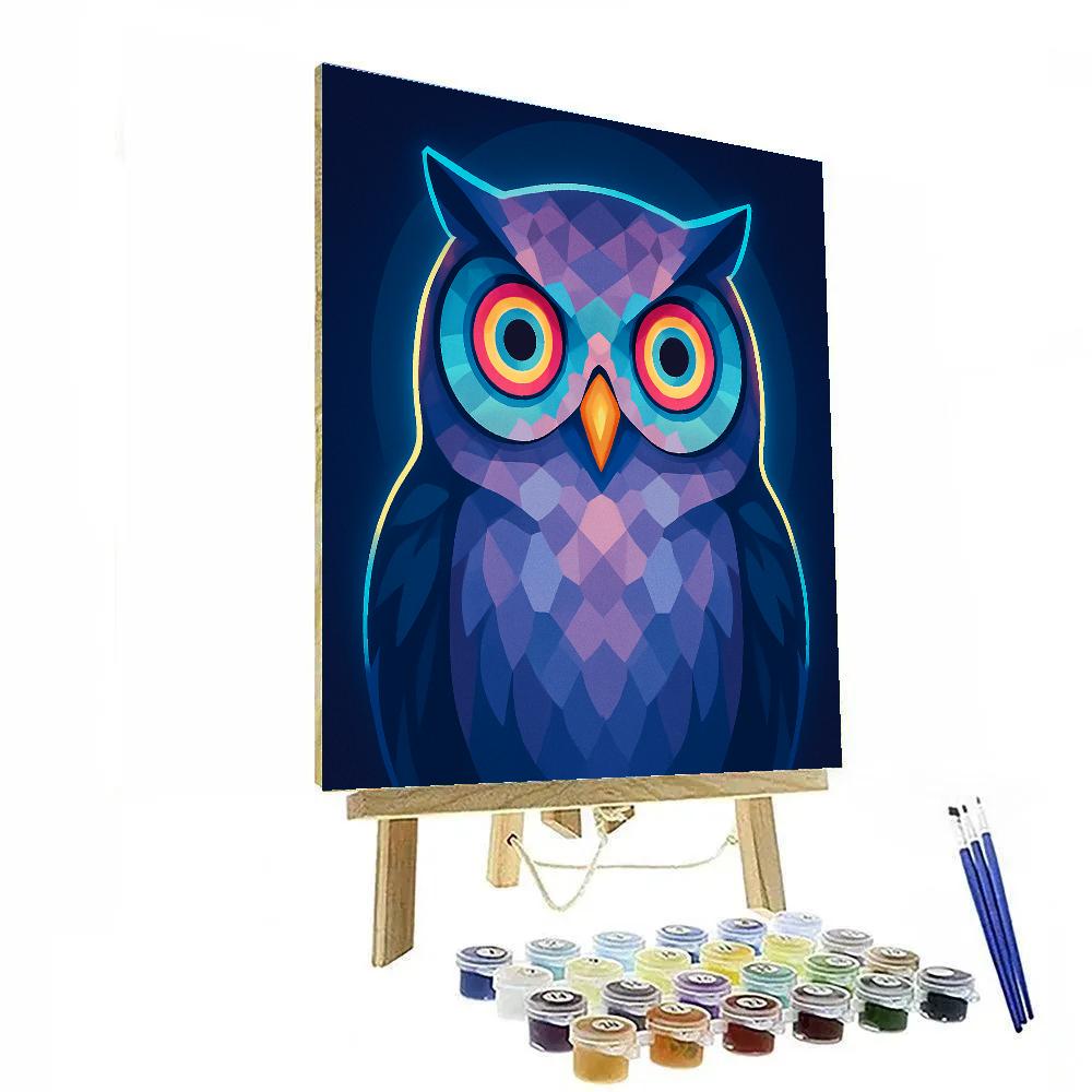 Prismatic Owl Midnight Oracle Numbered painting kits