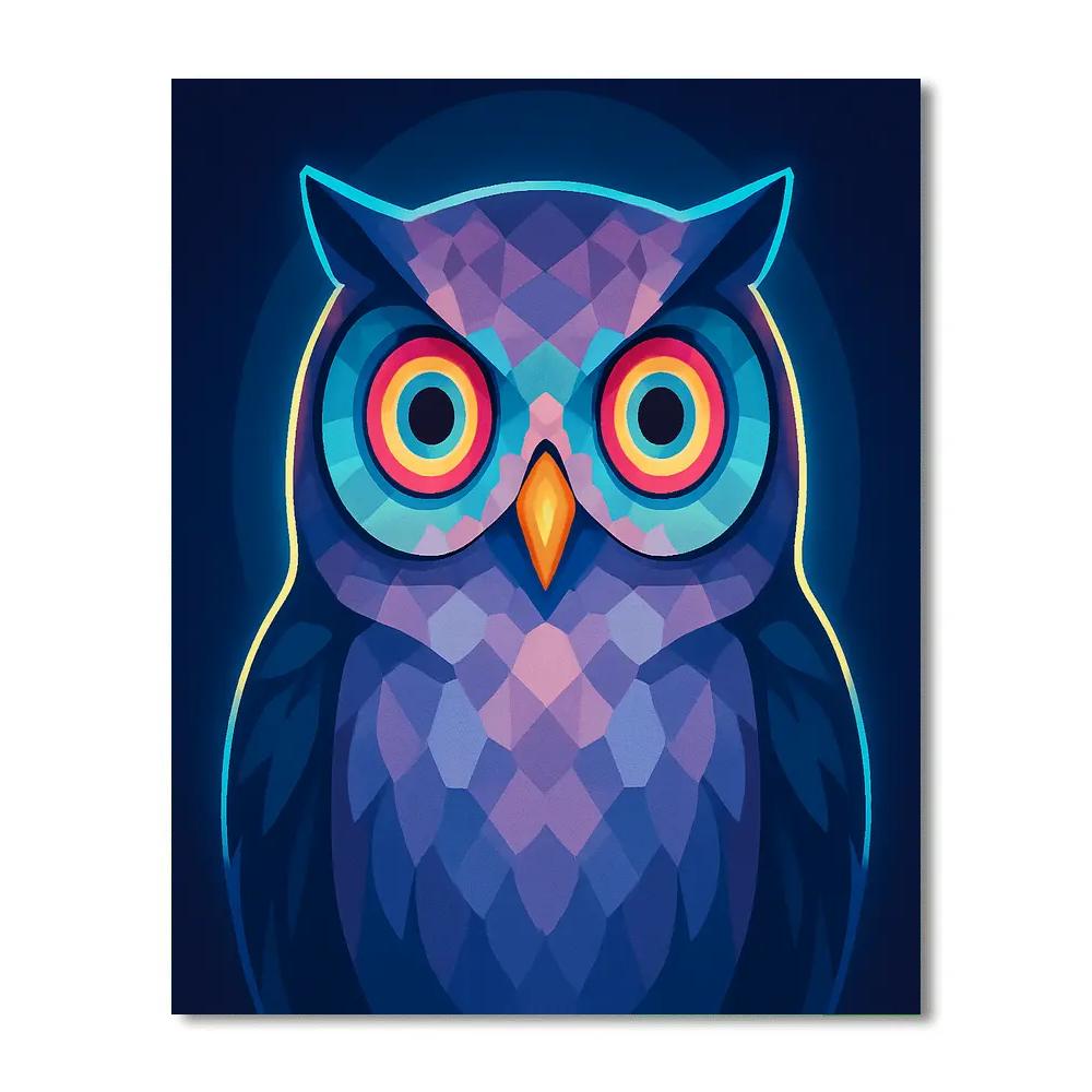 Prismatic Owl Midnight Oracle Numbered painting kits