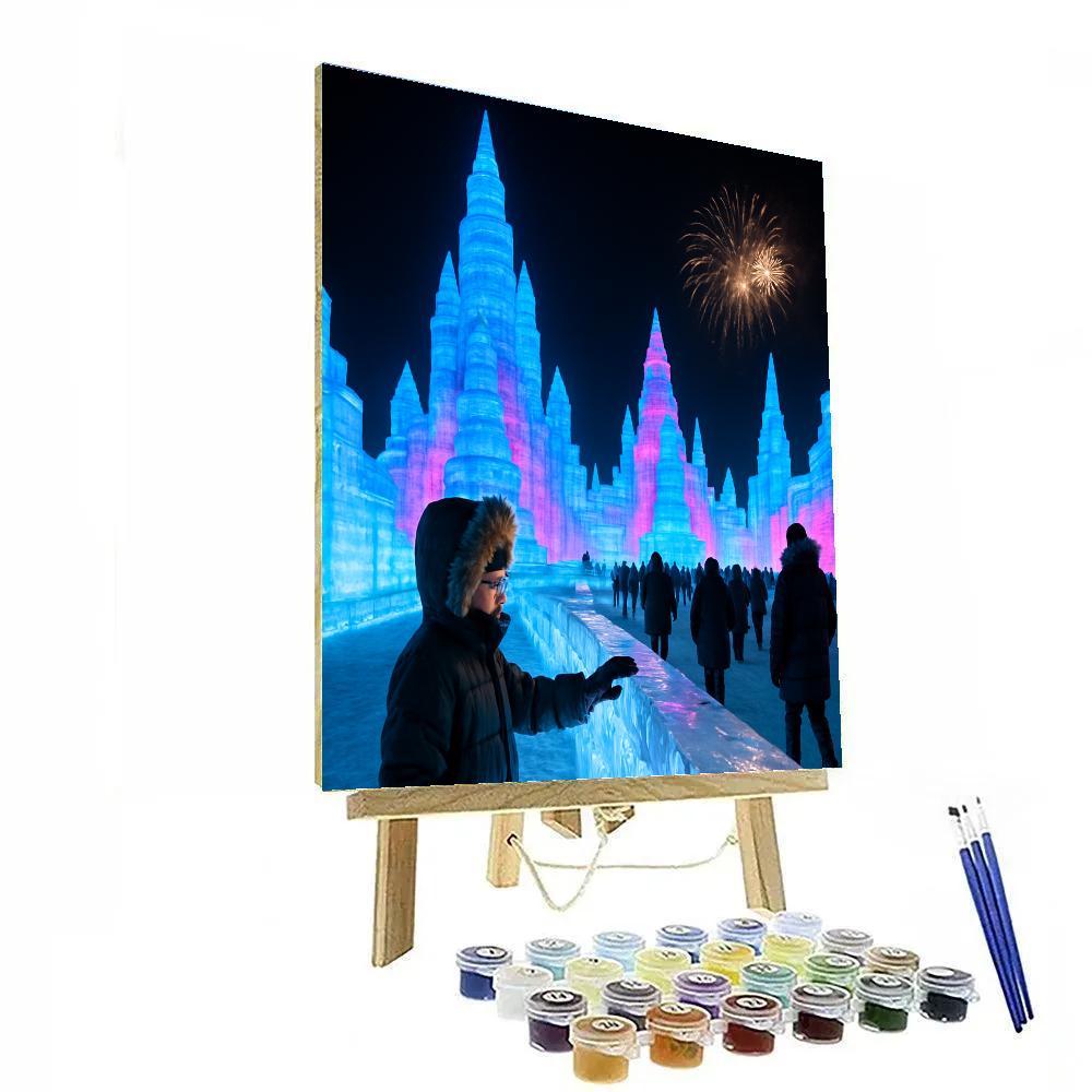 Harbin Ice And Snow Festival Night Sculptures paint by number