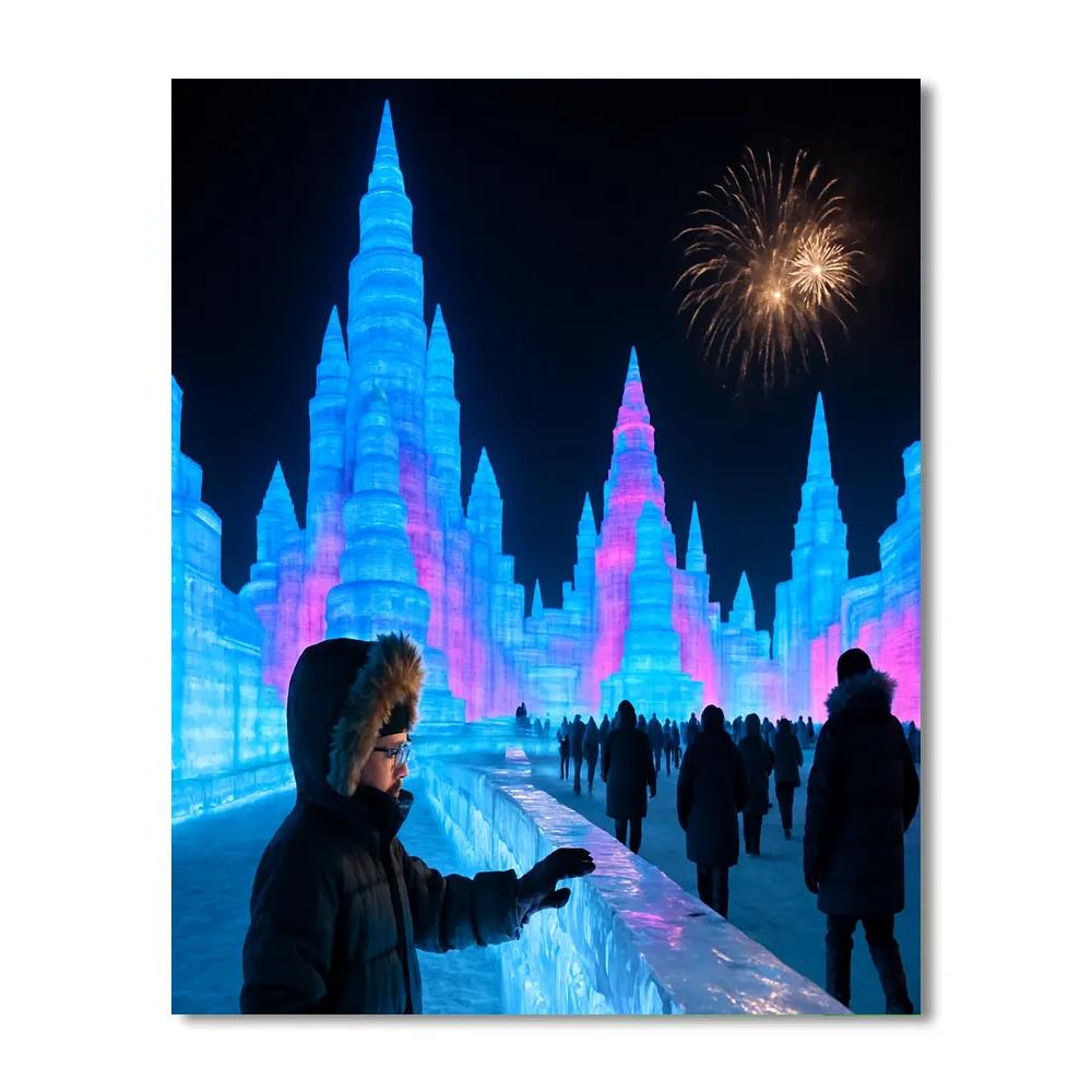 Harbin Ice And Snow Festival Night Sculptures paint by number