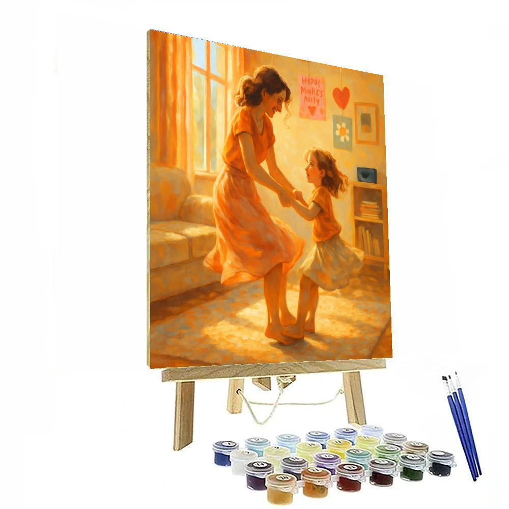 Mothers Day Dance In The Living Room Numbered painting kits