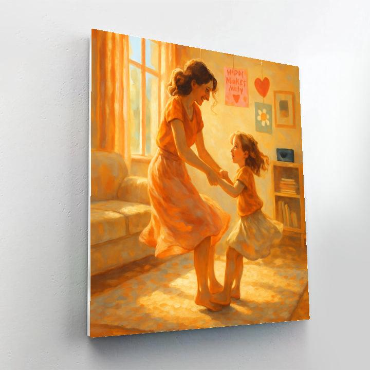 Mothers Day Dance In The Living Room Numbered painting kits