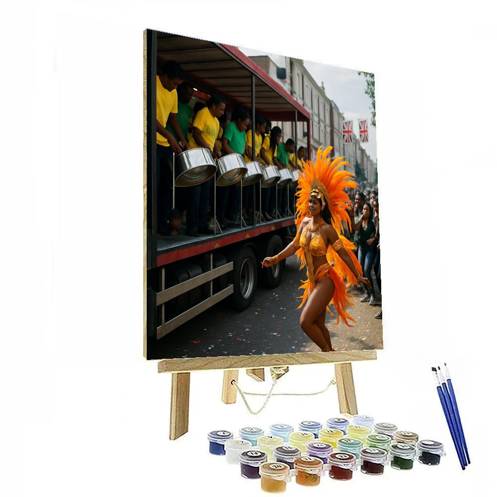 Notting Hill Carnival Steelband On London Street Number painting