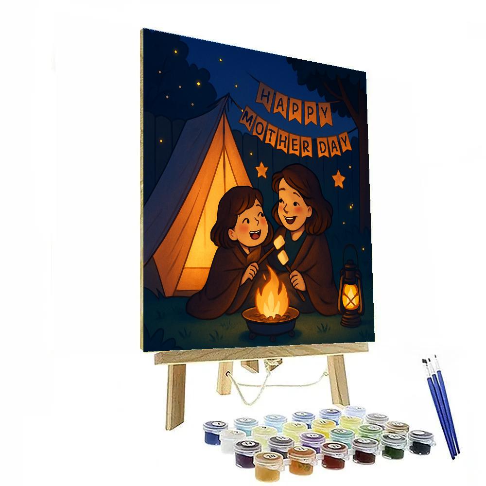 Backyard Camping With Mom painting number kit