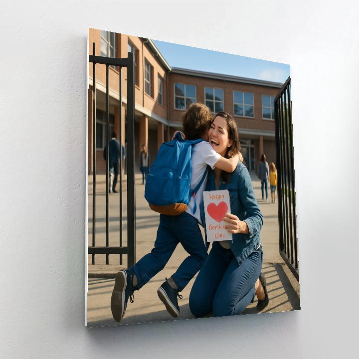 School Pickup Surprise Hug Paint by numbers kits