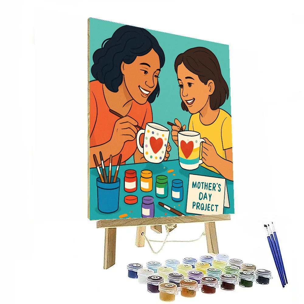 Painting Matching Mugs For Mothers Day Paint by numbers kits