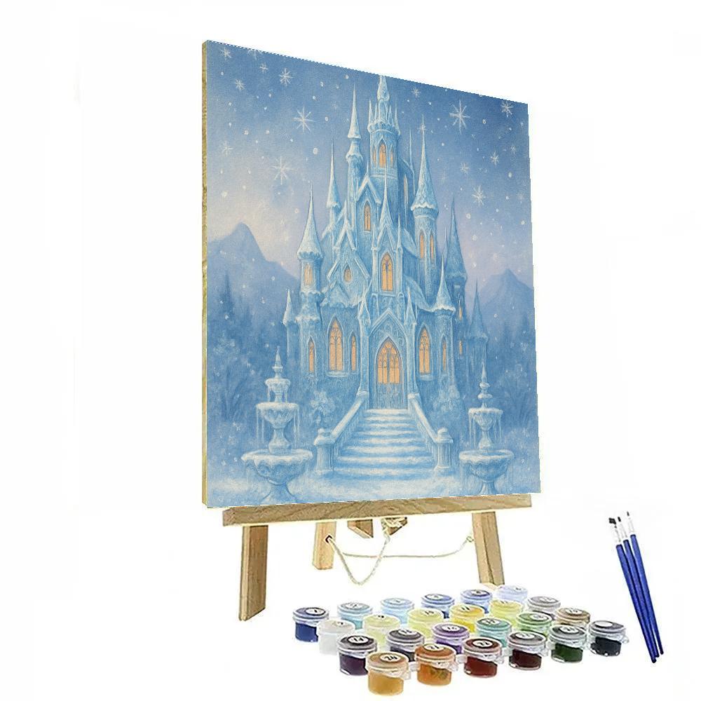 Icicle Castle At Twilight Number painting