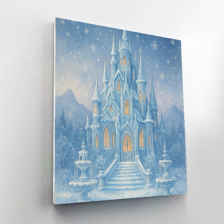 Icicle Castle At Twilight Number painting