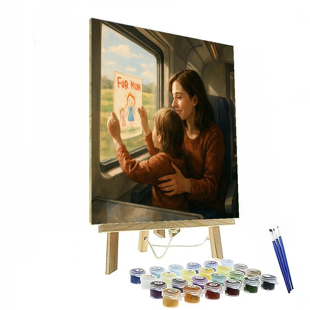 Mothers Day Train Ride Adventure Painting by numbers kit