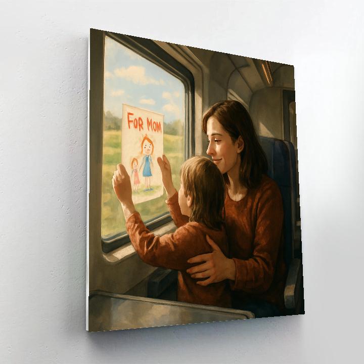 Mothers Day Train Ride Adventure Painting by numbers kit
