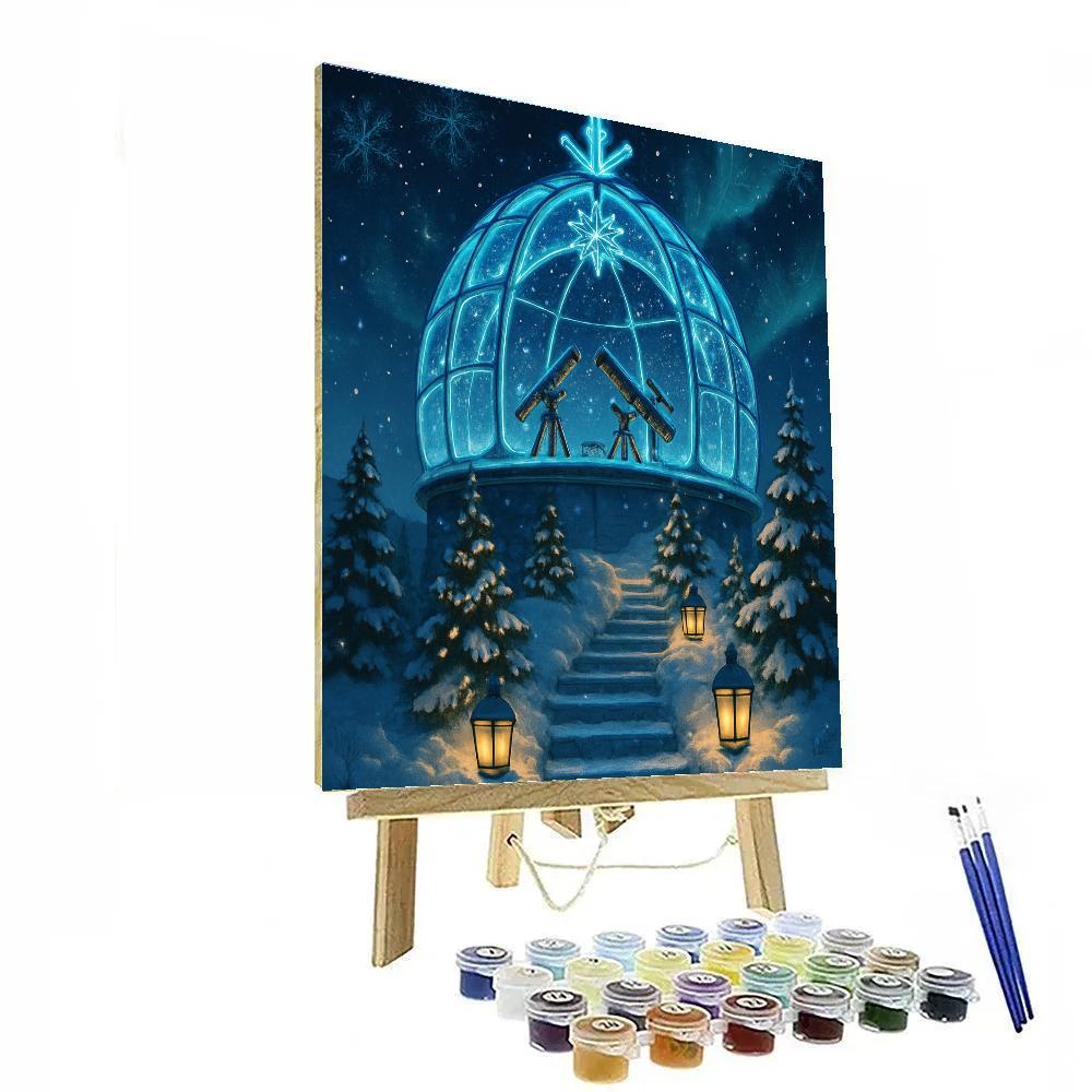 Snowflake Observatory Dome paint by color
