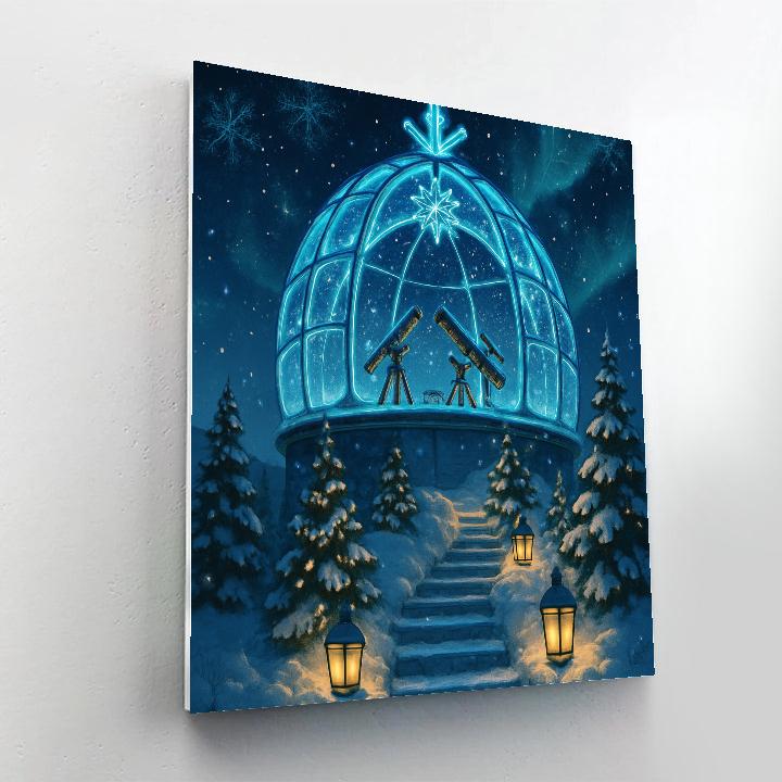 Snowflake Observatory Dome paint by color