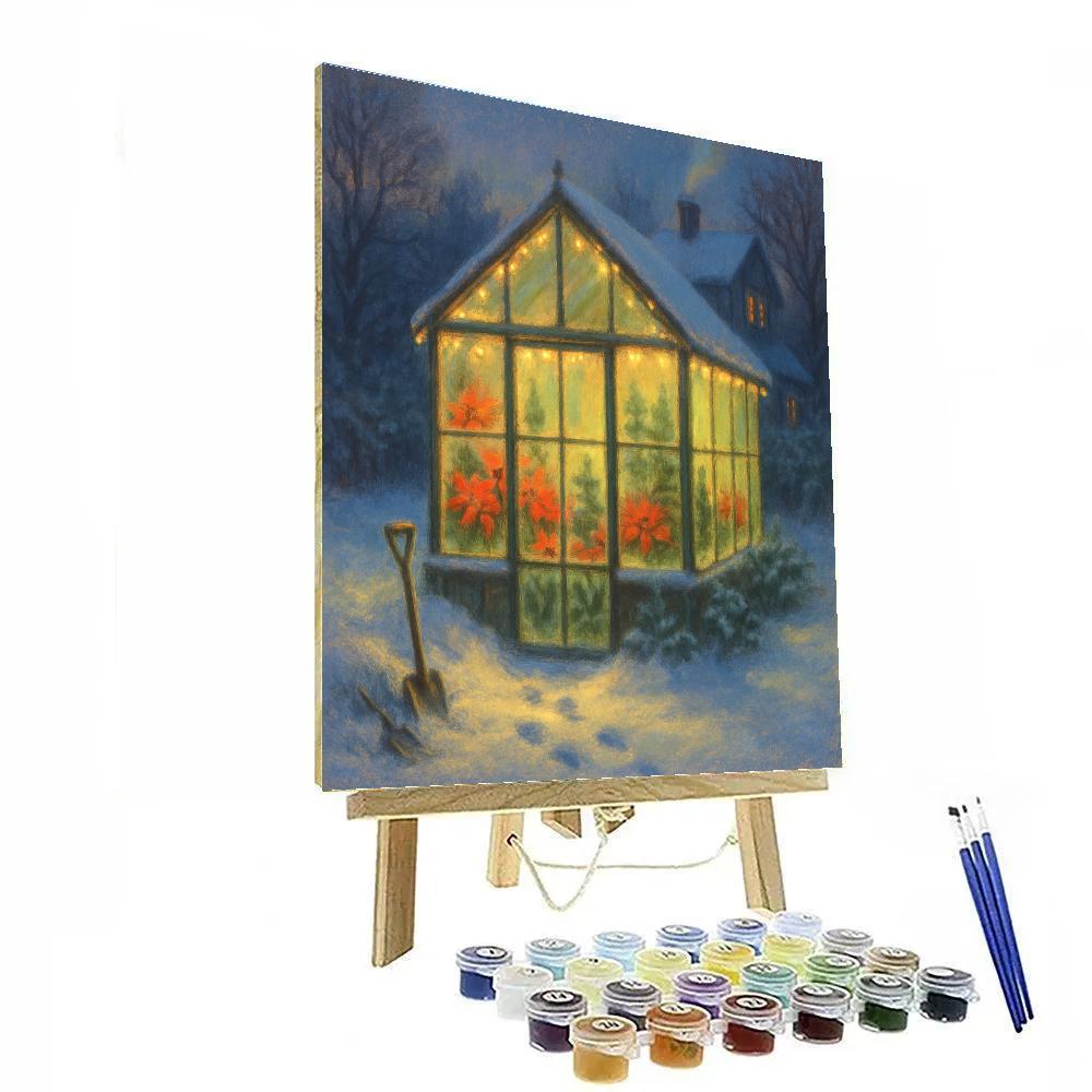 Christmas Greenhouse Sanctuary Paint by numbers art