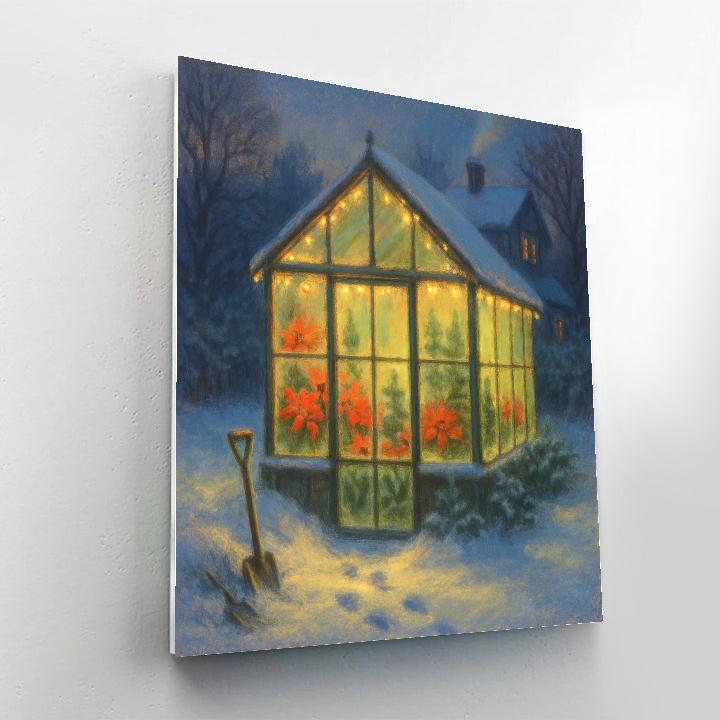 Christmas Greenhouse Sanctuary Paint by numbers art