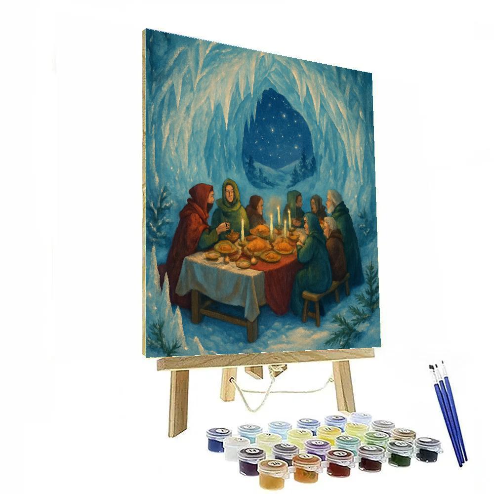 Crystal Cave Winter Banquet painting number kit