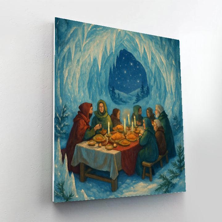 Crystal Cave Winter Banquet painting number kit