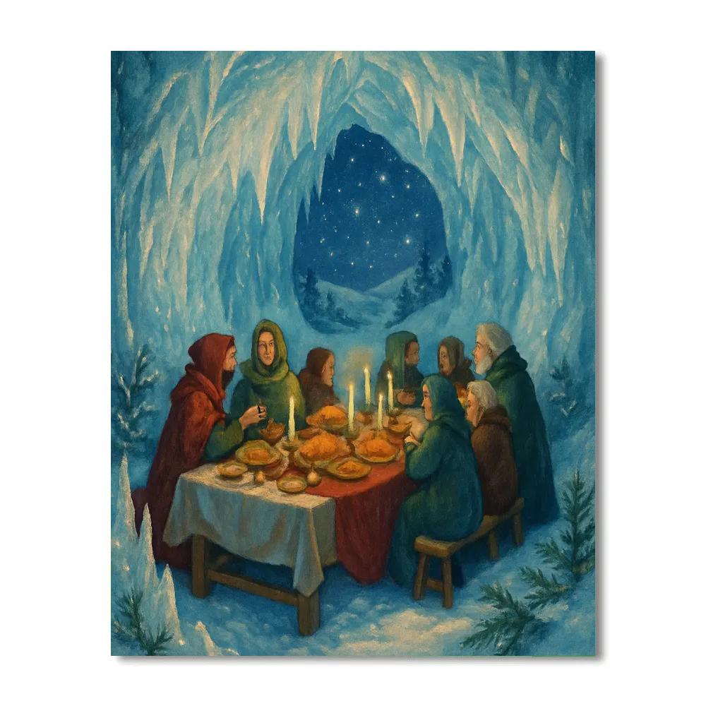 Crystal Cave Winter Banquet painting number kit