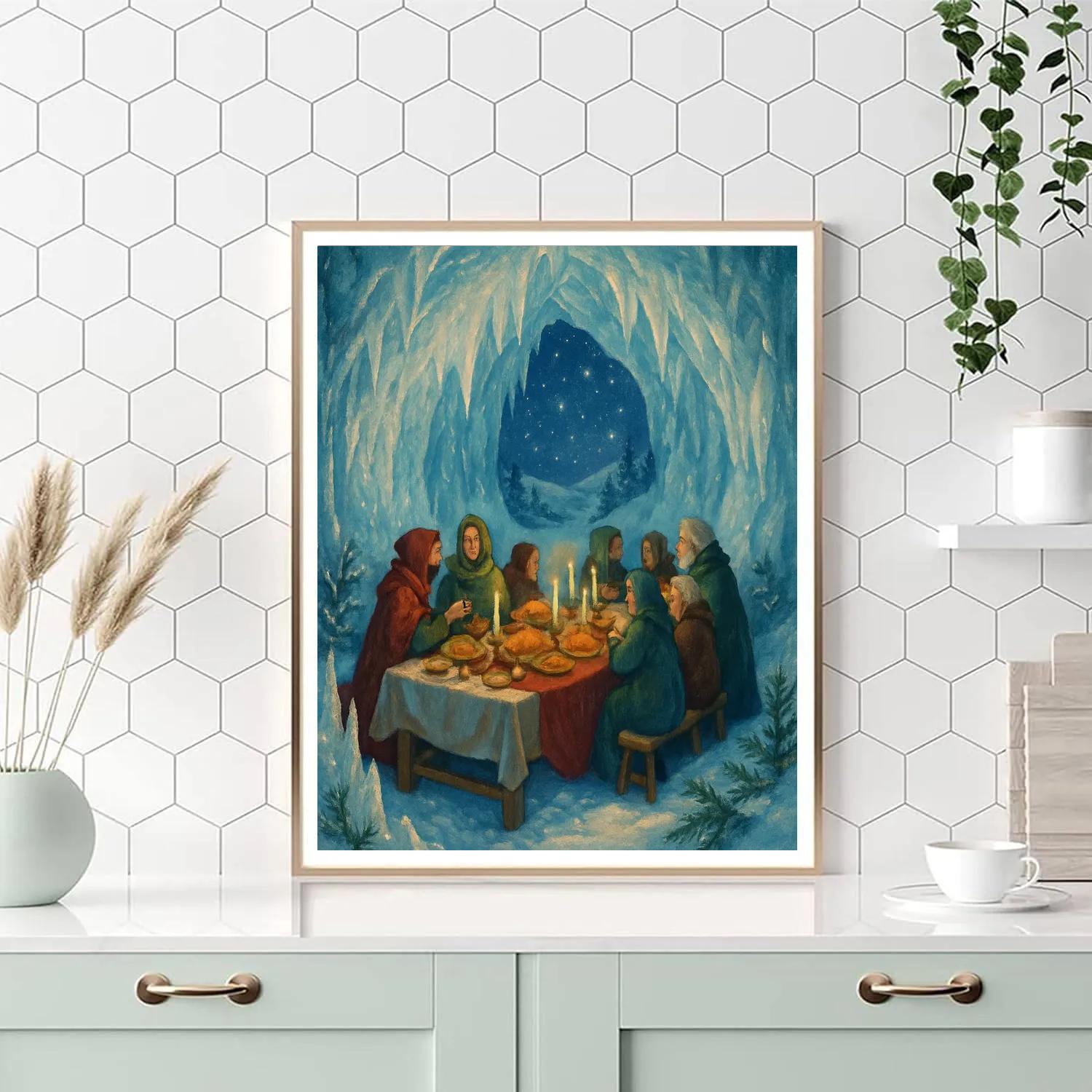 Crystal Cave Winter Banquet painting number kit