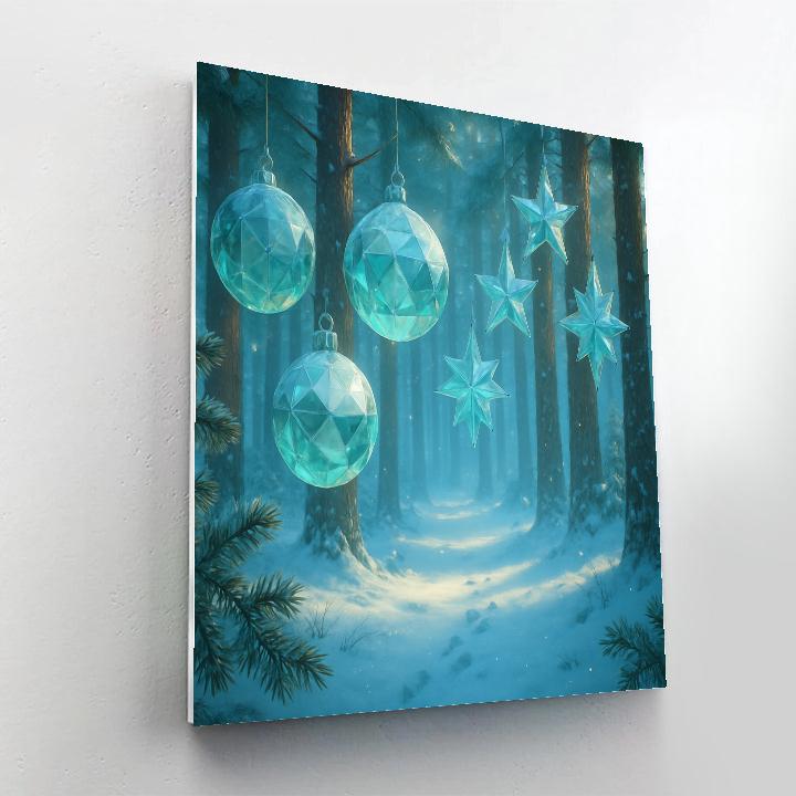 Northern Forest Crystal Ornament Grove paint by color