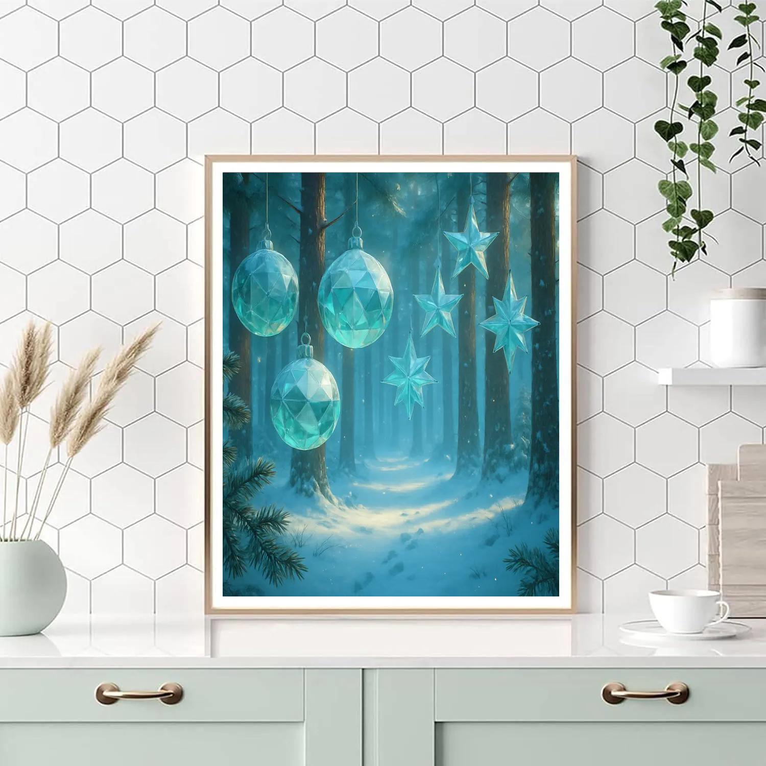 Northern Forest Crystal Ornament Grove paint by color